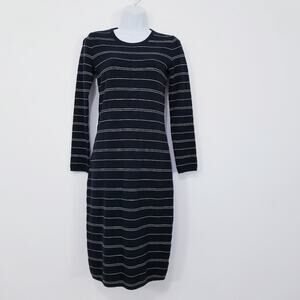Athleta Knit Bodycon Striped Midi Dress